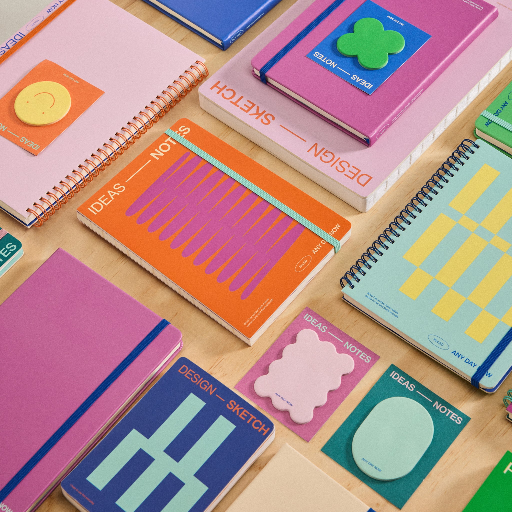 Coral Open Bound Notebook Ruled A5 - Image 2
