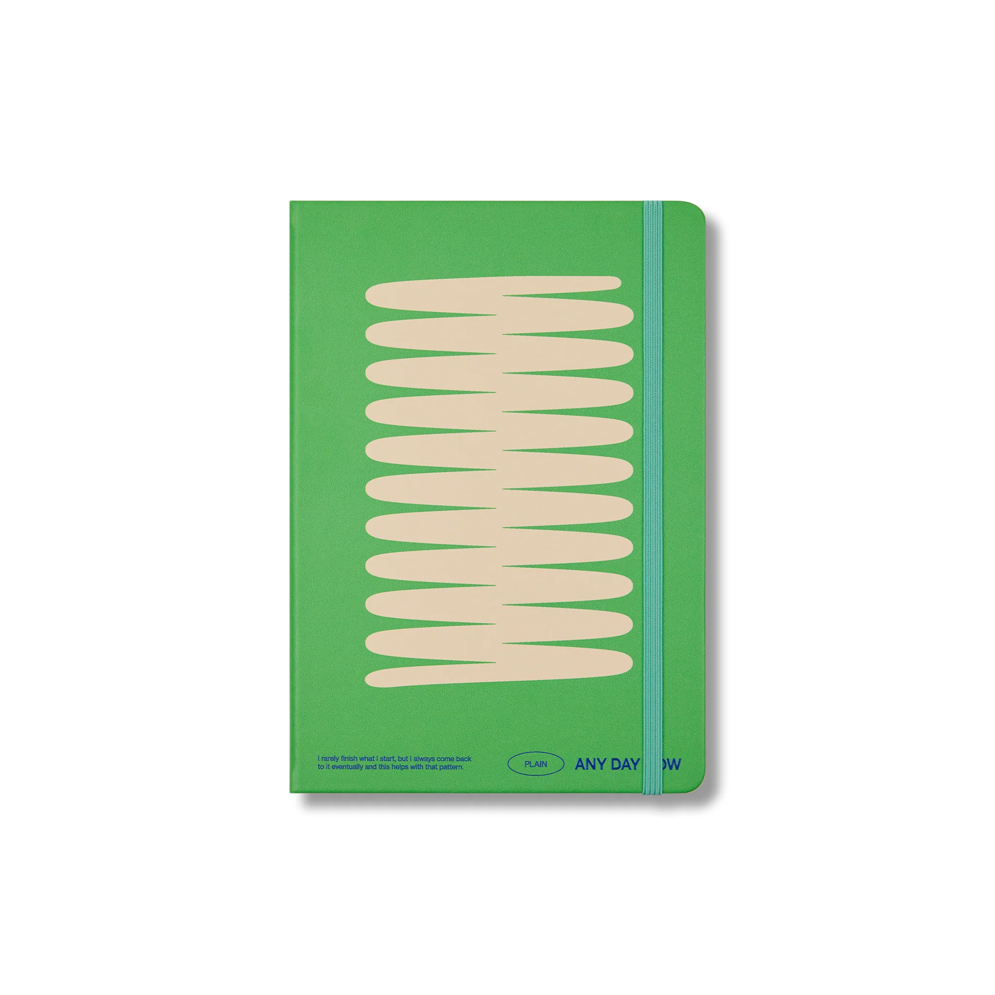 Green Any Day Notebook Plain A5