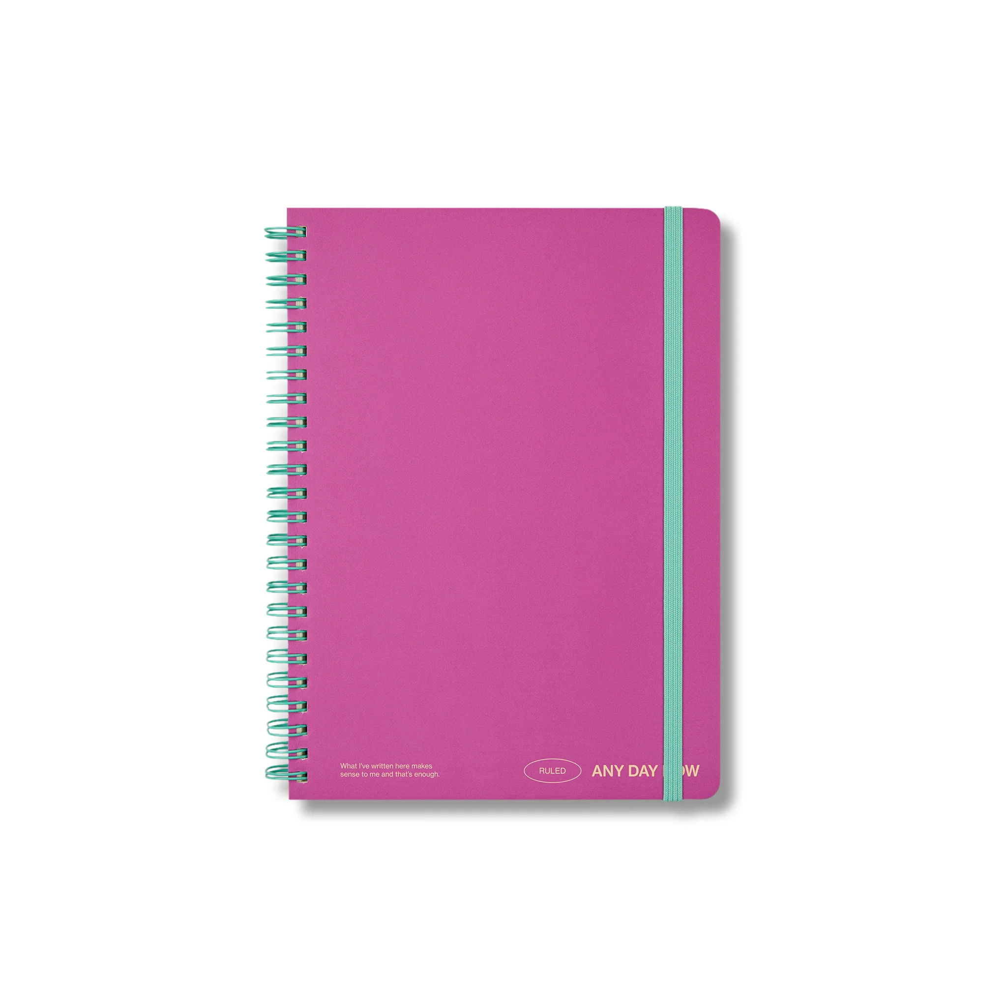 Magenta Spiral Notebook Ruled A5