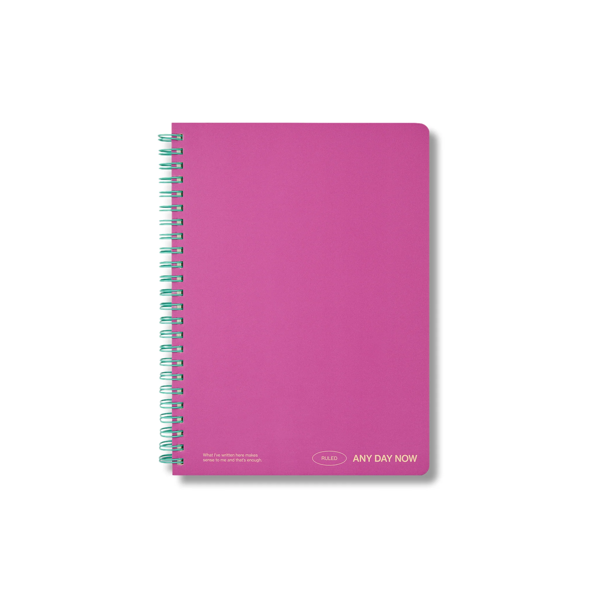 Magenta Spiral Notebook Ruled A5 - Image 2