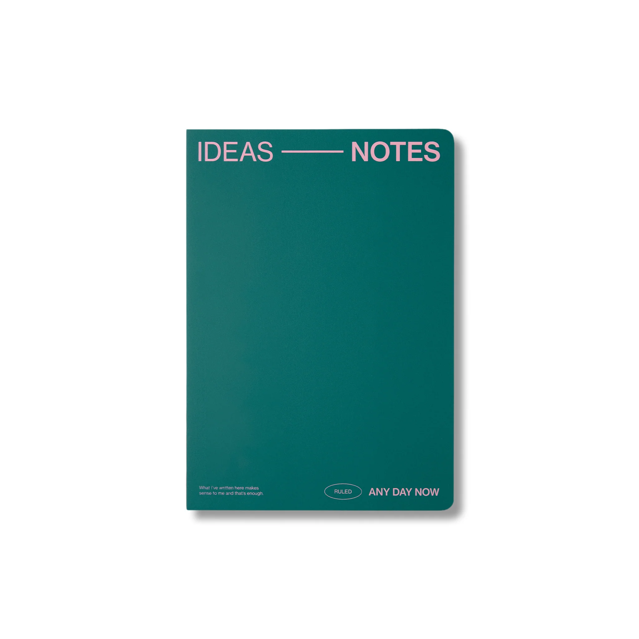 Teal Open Bound Notebook Ruled A5 - Image 3