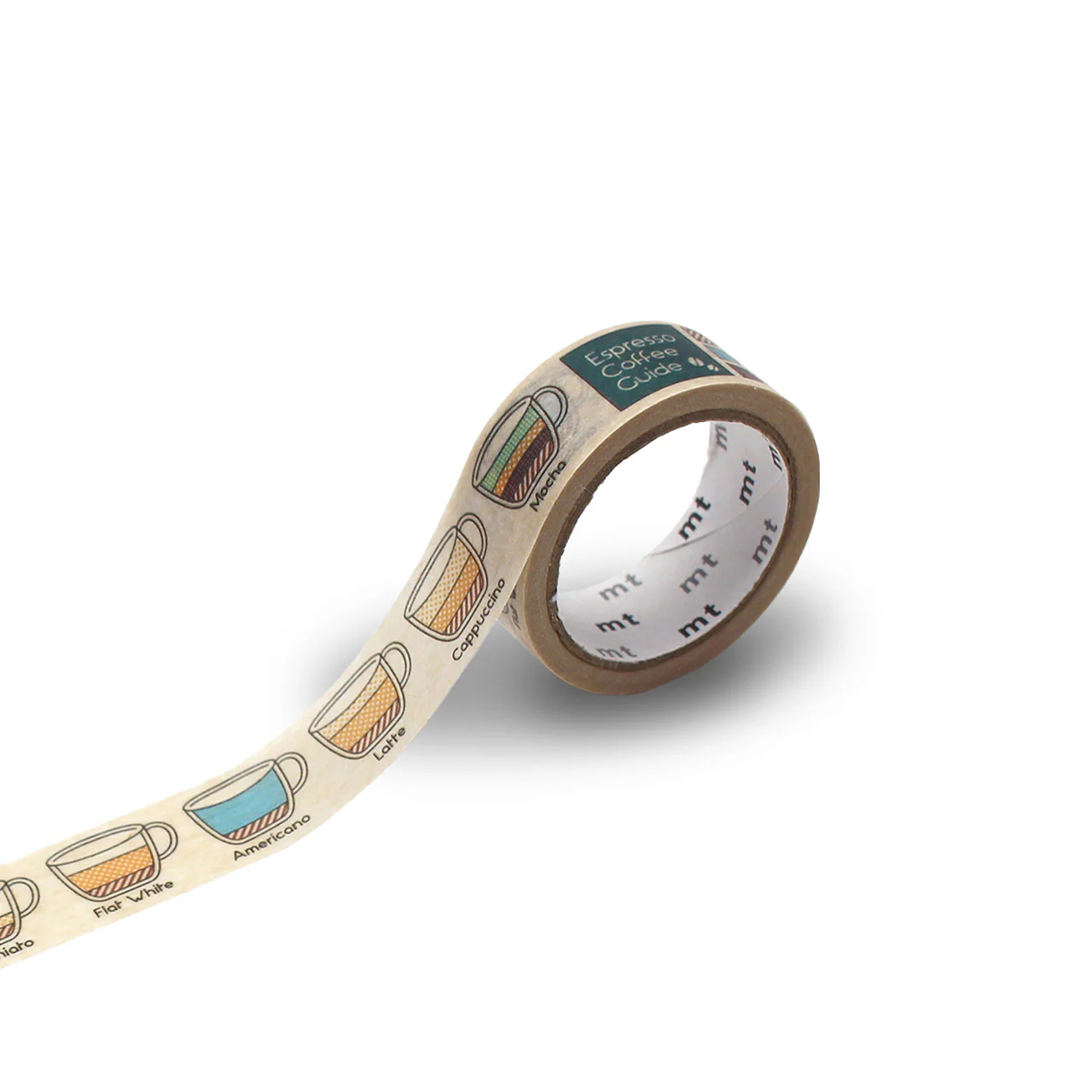 Upcycle Espresso Coffee Guide Washi Tape Single Roll