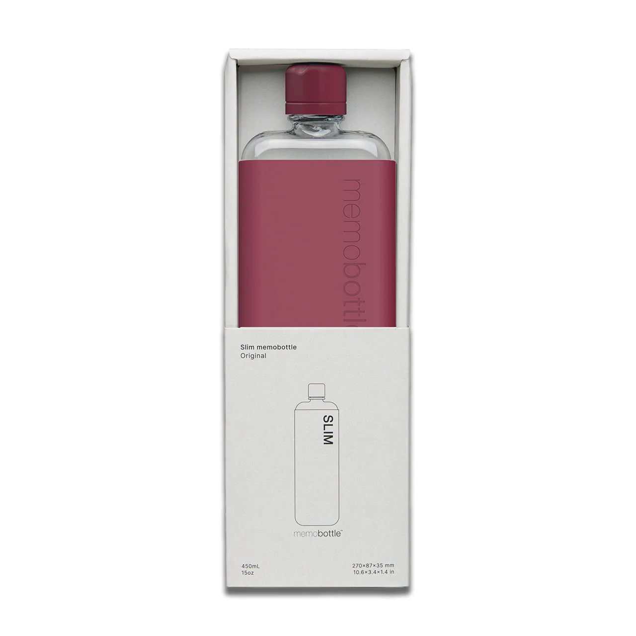 Slim Drink Bottle with Wild Plum Sleeve Bundle