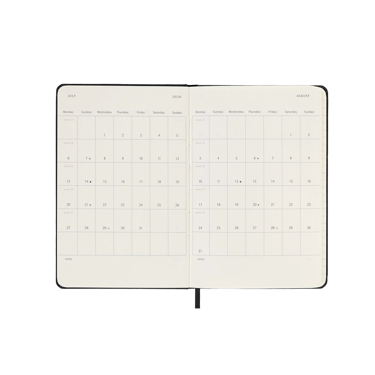 2026 Weekly Notebook Diary Hard Cover Pocket - Image 4