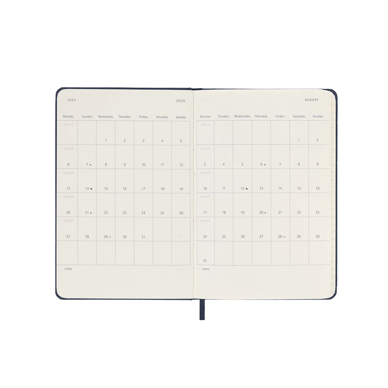 2026 Weekly Notebook Diary Hard Cover Pocket - Image 9