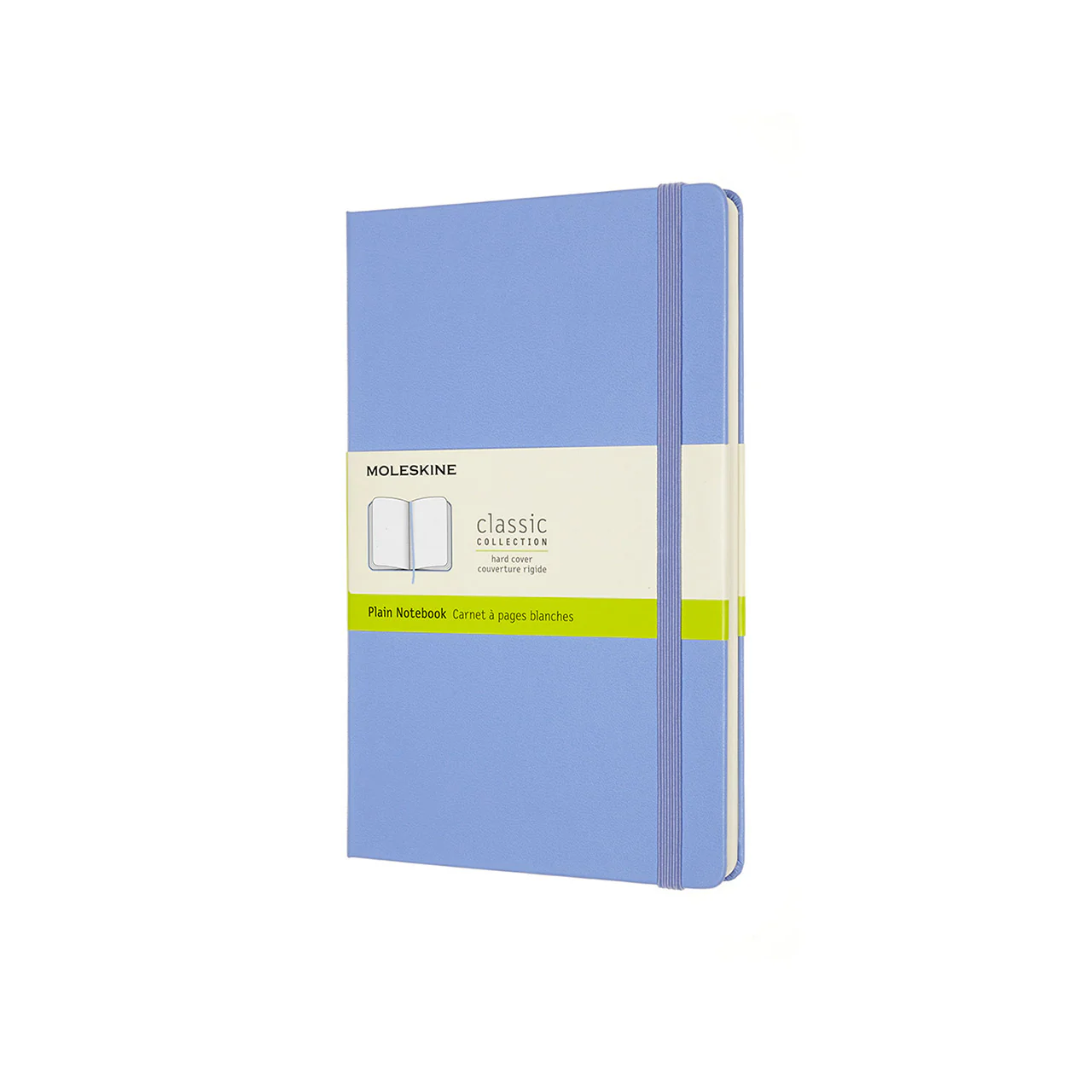 Classic Large Hard Cover Notebook Plain Hydrangea Blue