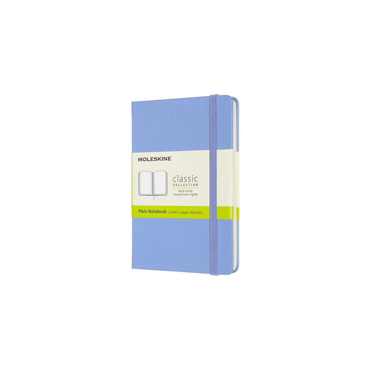 Classic Pocket Hard Cover Notebook Plain Hydrangea Blue