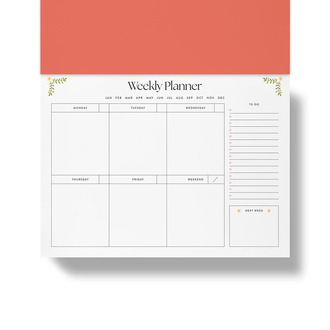 Folklore Birds Weekly Desk Planner A5 - Image 2