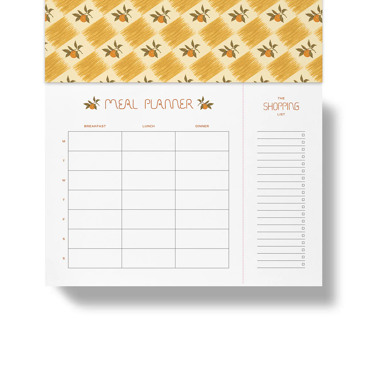 Orange Check Meal Planner - Image 2