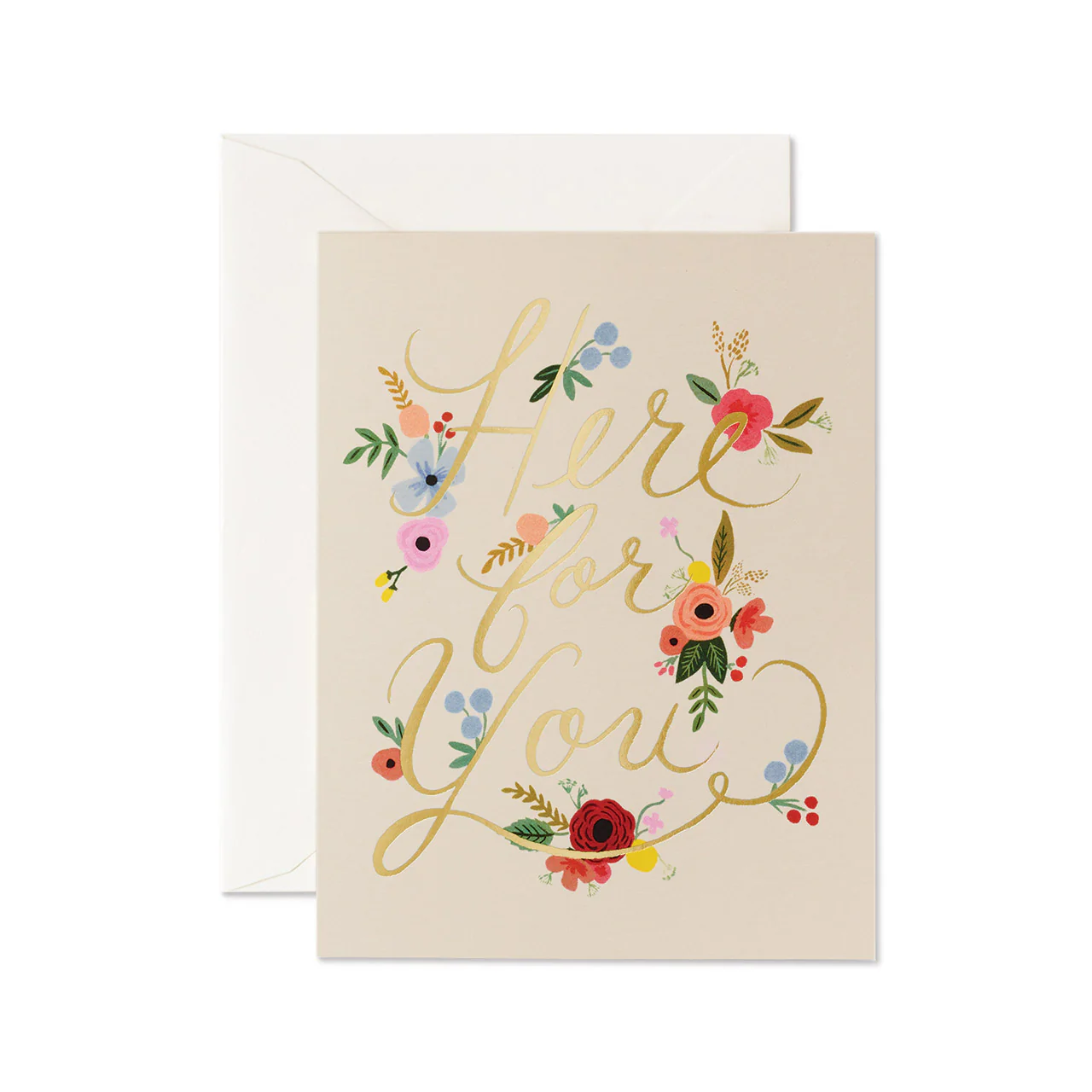 Floral Here For You Greeting Card