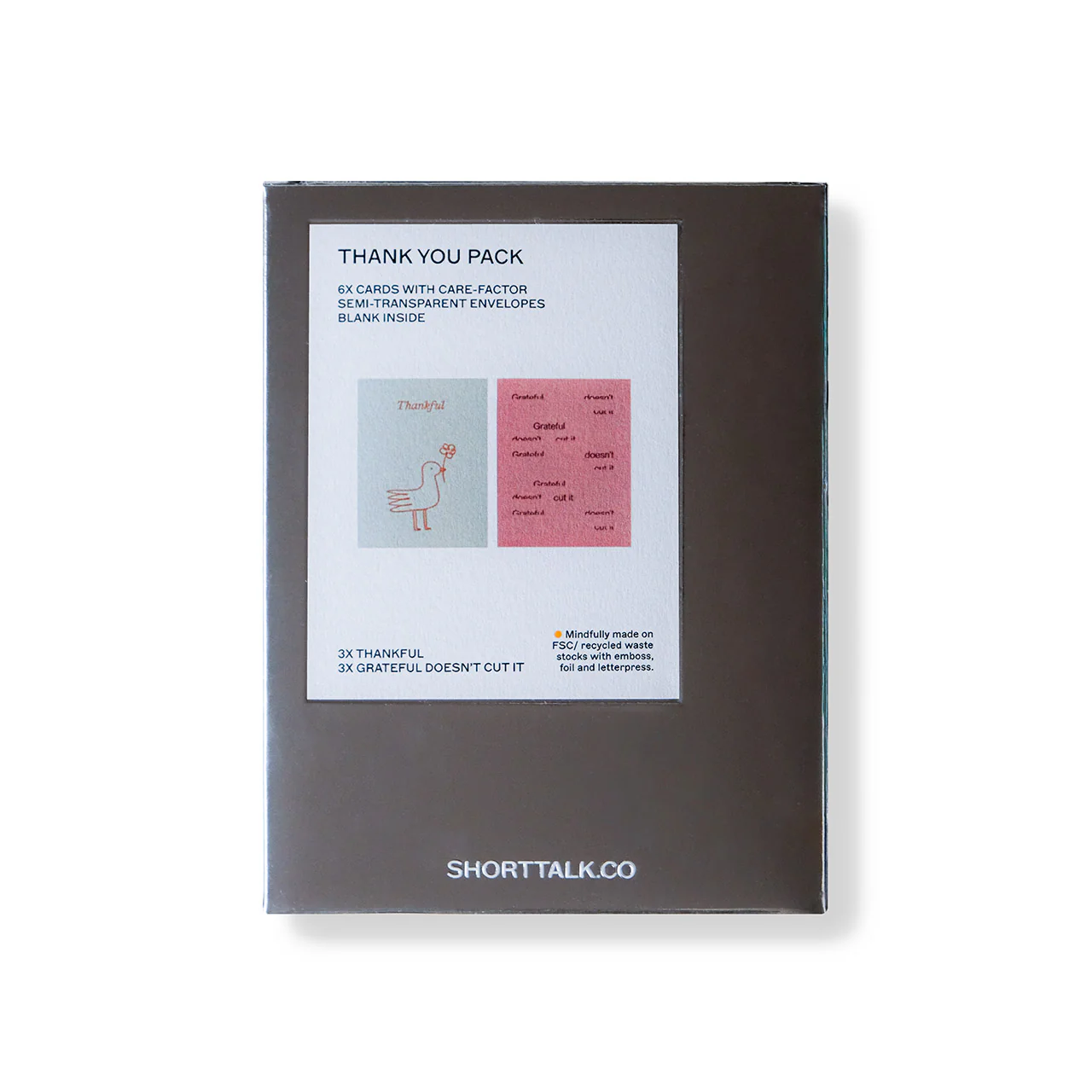Thank You Pack Set of 6 Greeting Cards