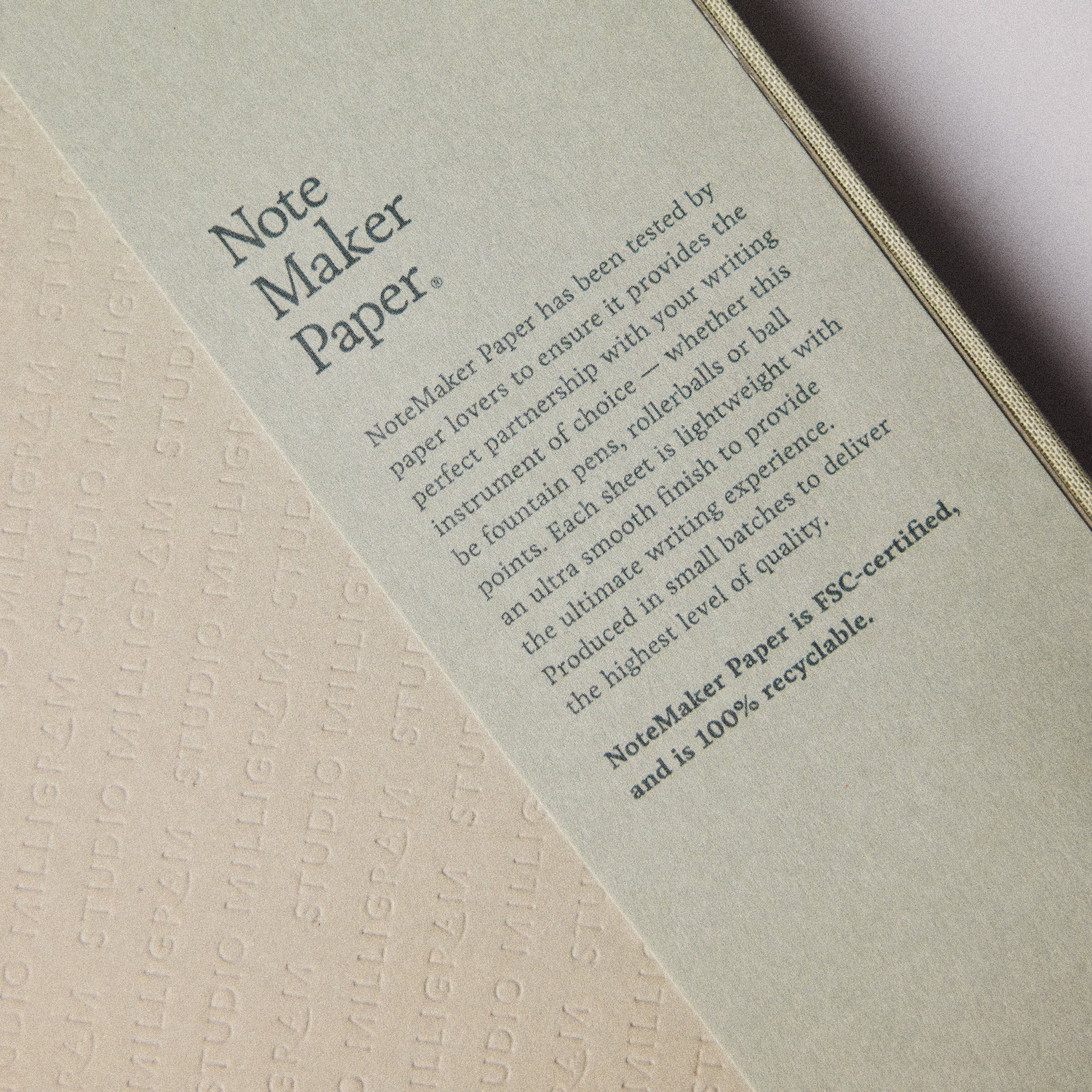 Linen Bound Notebook Ruled A5 - Image 3