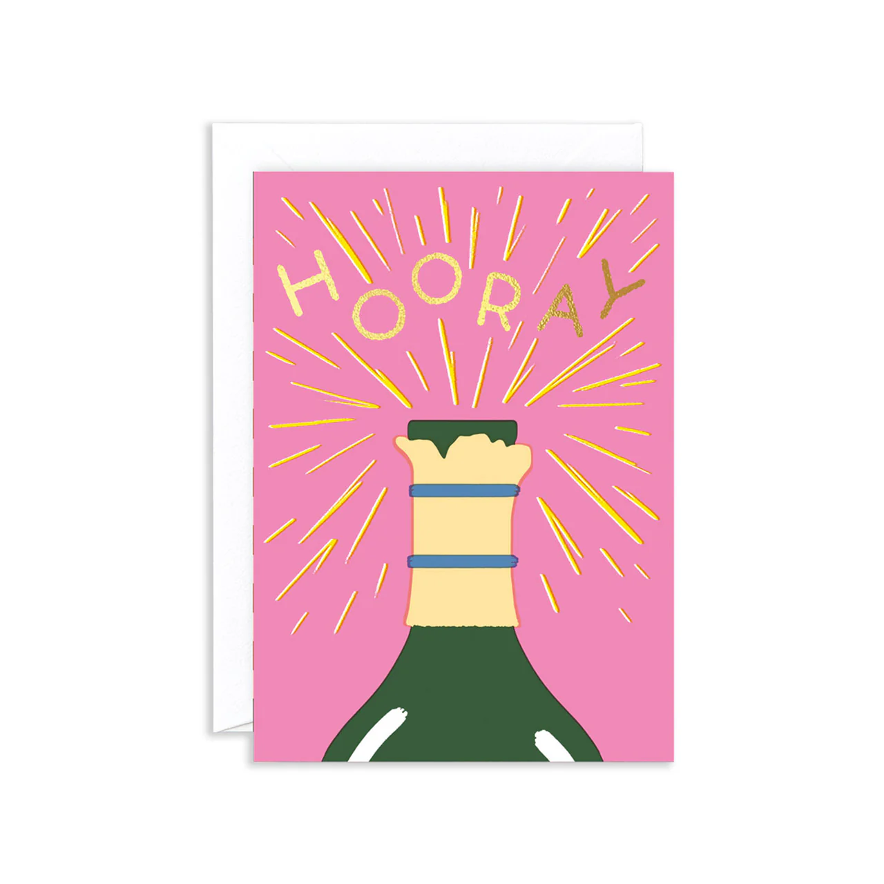 Hooray Champagne Greeting Card