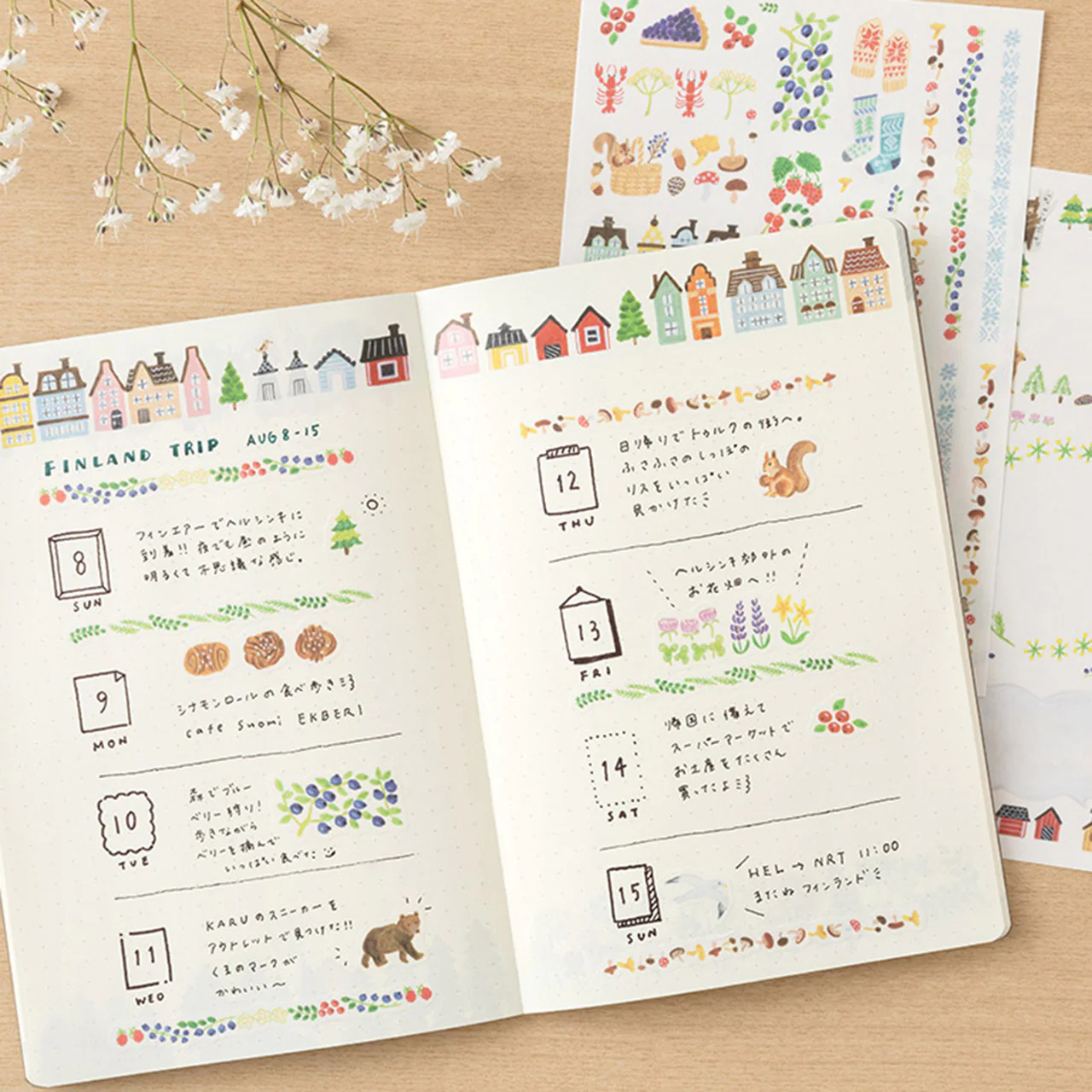 Scandinavia Decoration Sticker Sheets Set of 2 - Image 4